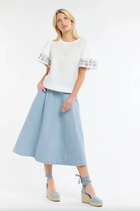 Dakota Skirt | Light Wash Denim