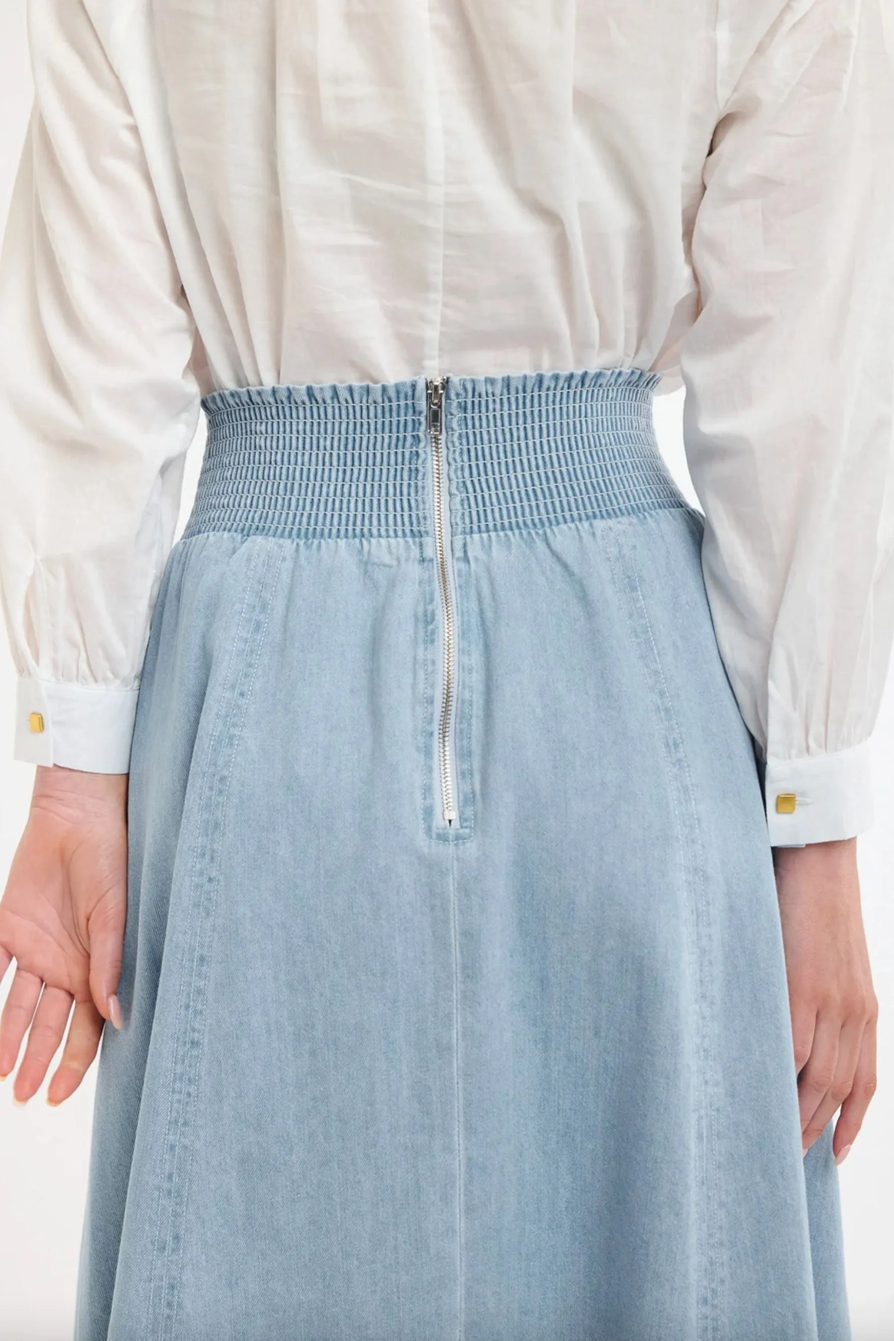 Dakota Skirt | Light Wash Denim