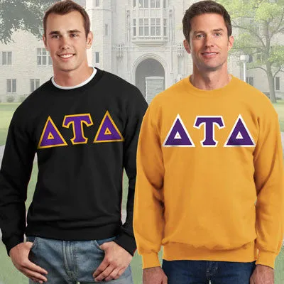Delta Tau Delta 9oz. Crewneck Sweatshirt, 2-Pack Bundle Deal - G120 - TWILL