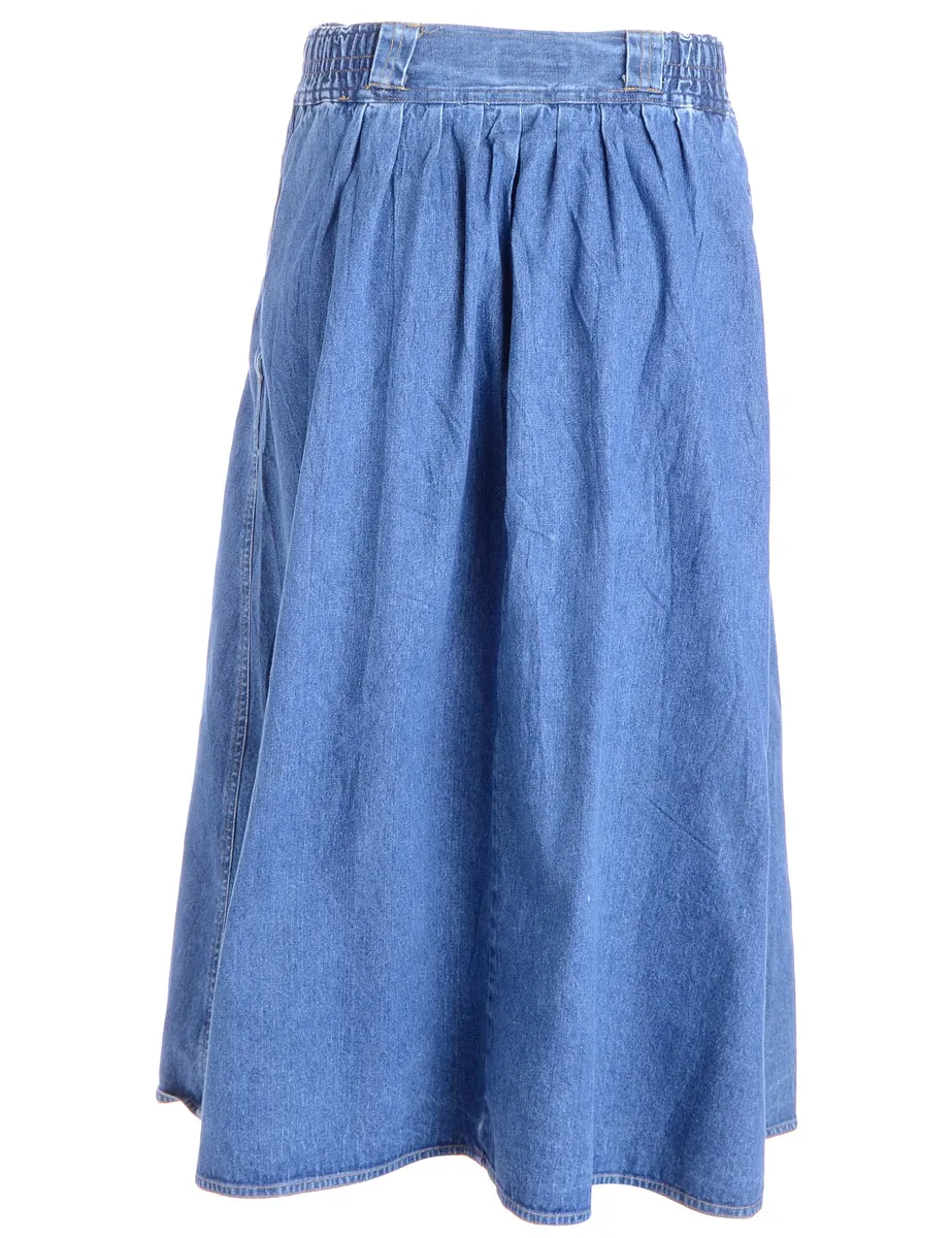 Denim A-line Skirt