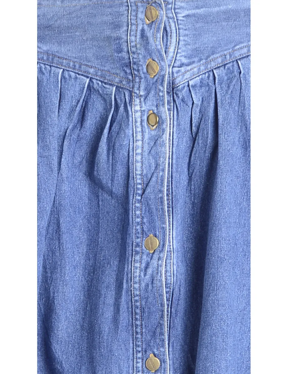 Denim A-line Skirt