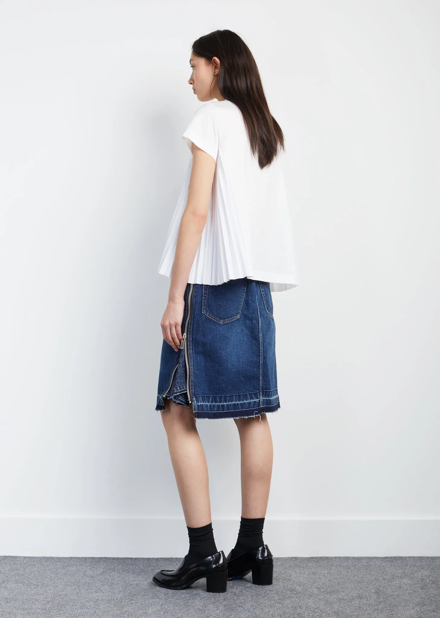 Denim Ruffle Skirt