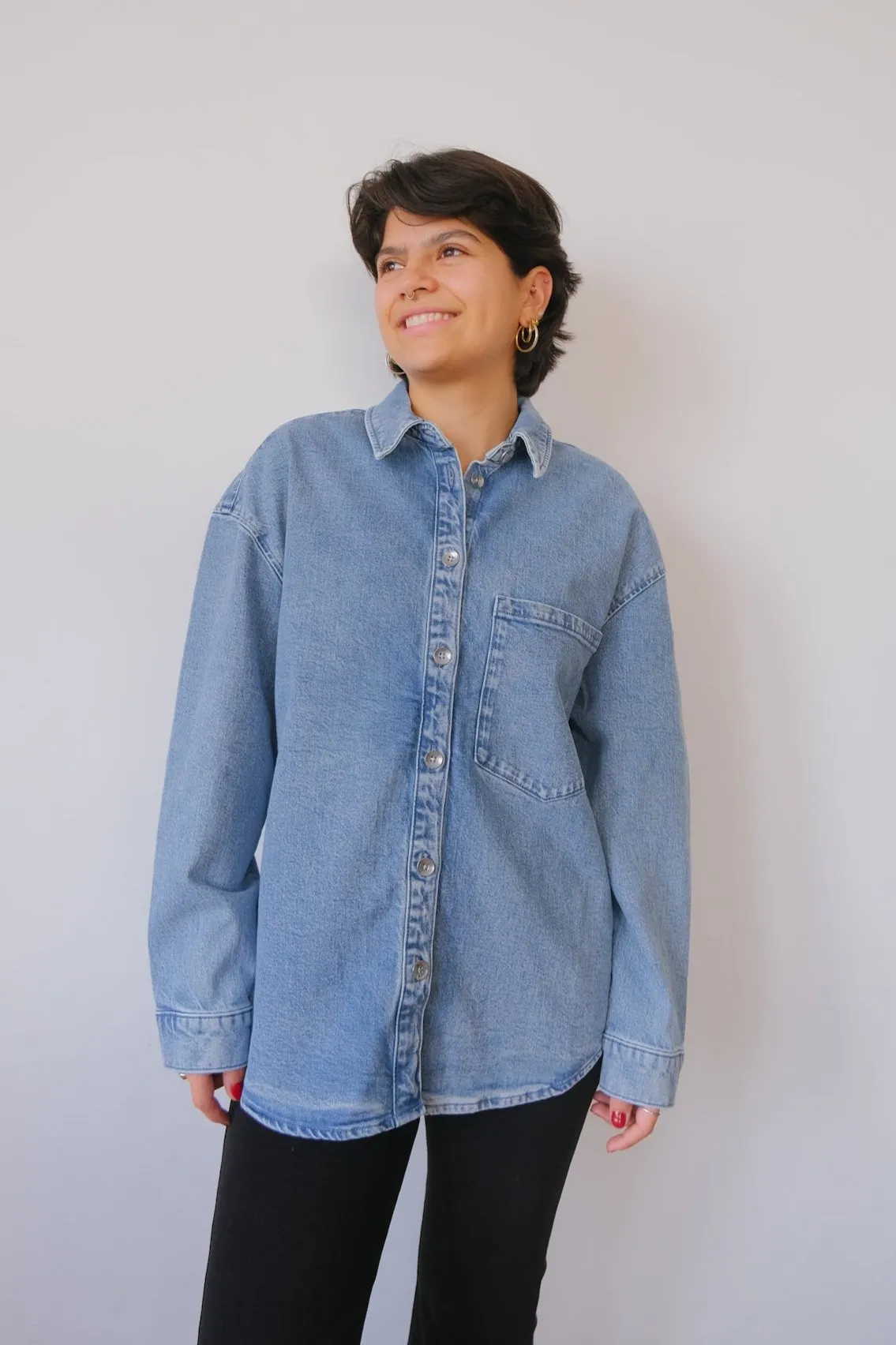 denim shirt - solace - light blue