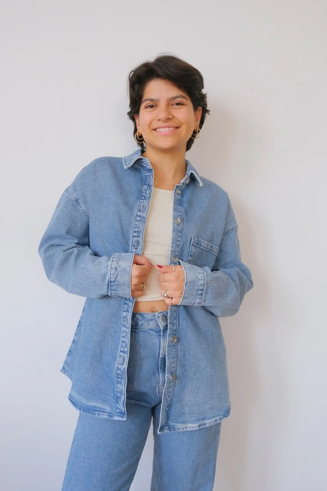 denim shirt - solace - light blue