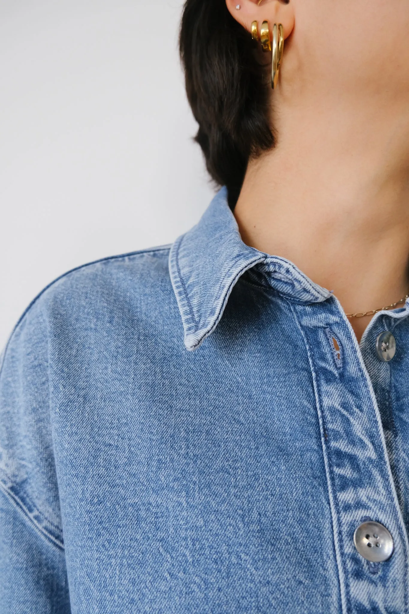 denim shirt - solace - light blue