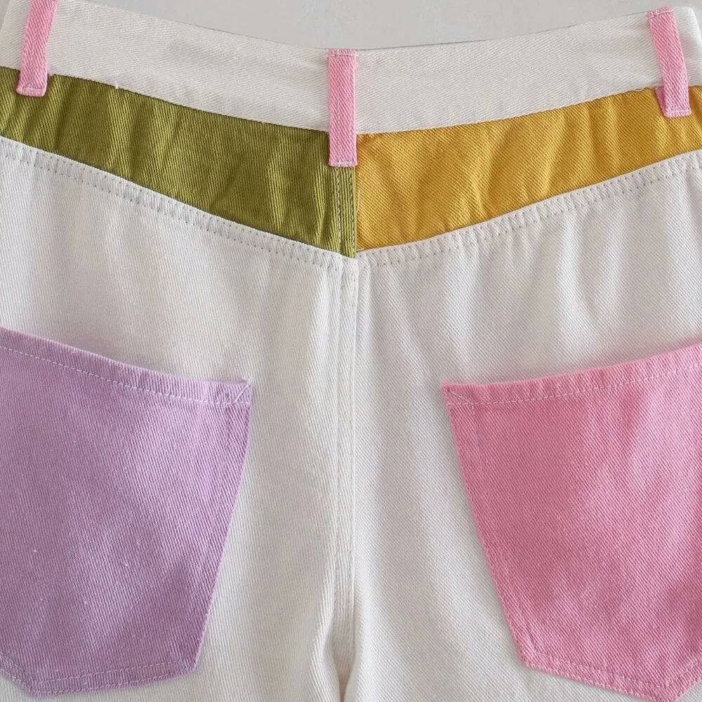 FRAYED TASSEL DENIM SHORTS