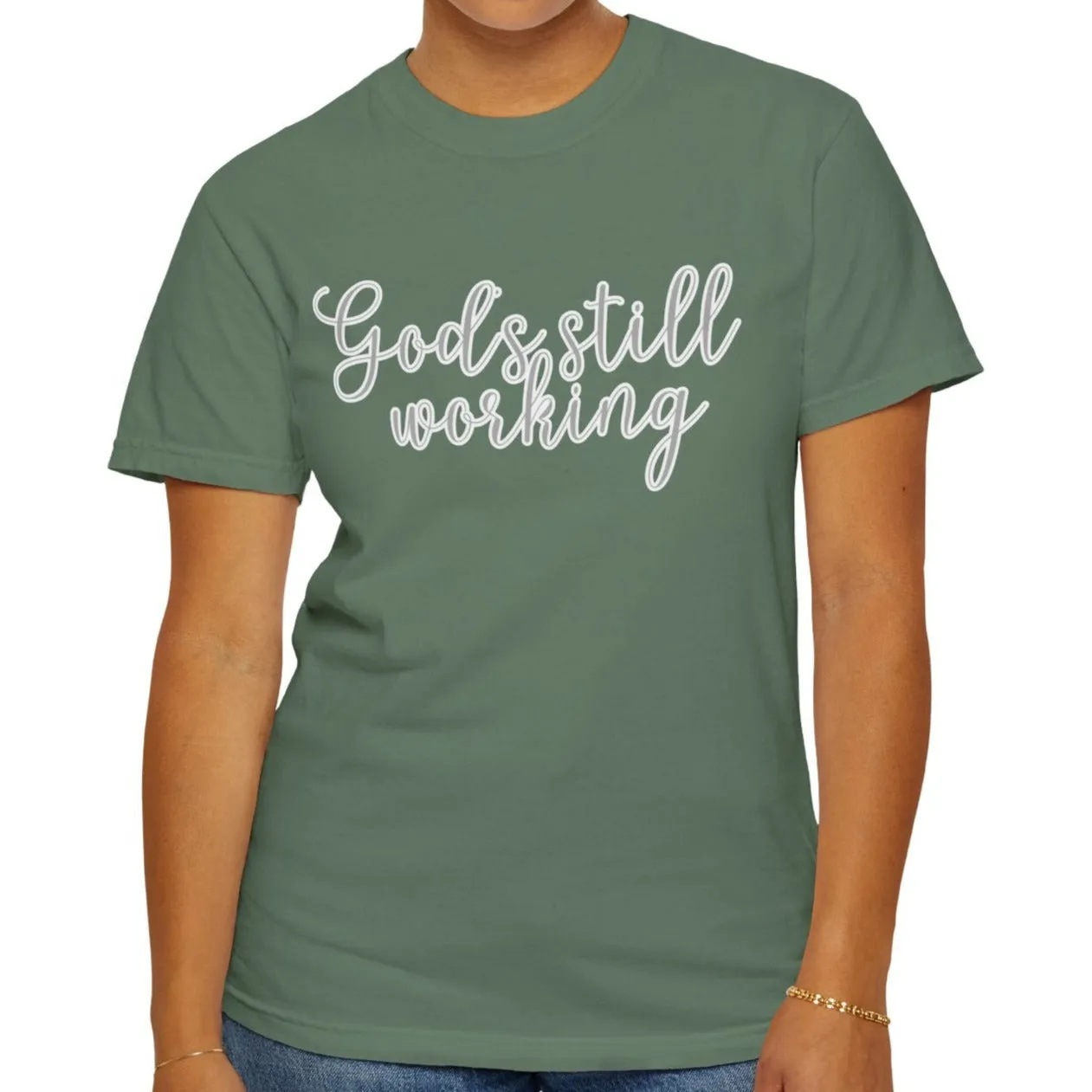 God's Still Working Women's Comfort Colors Tee