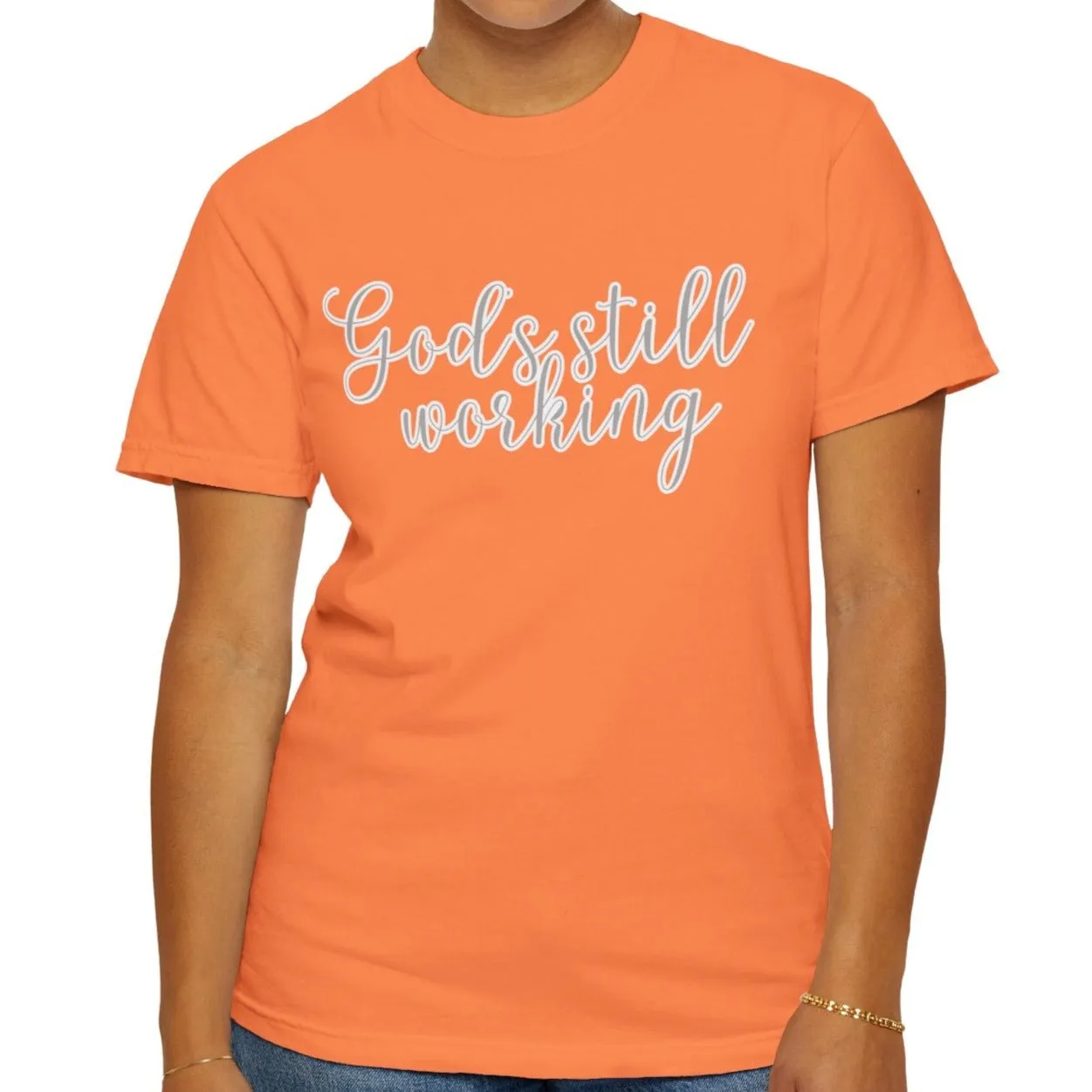 God's Still Working Women's Comfort Colors Tee