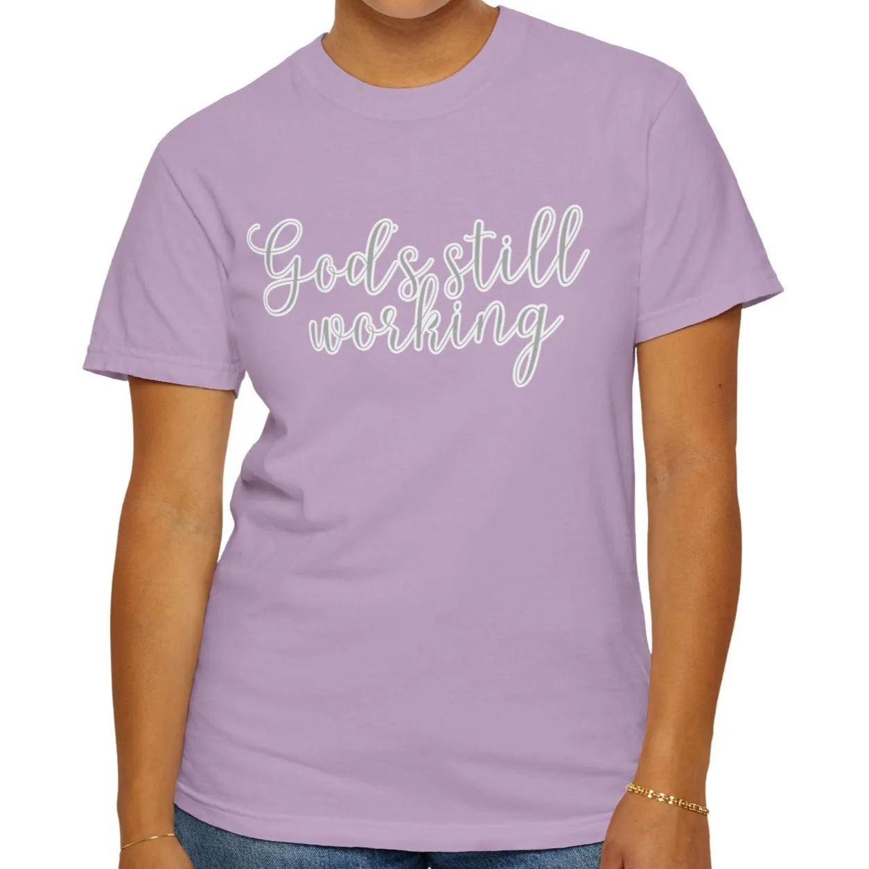 God's Still Working Women's Comfort Colors Tee