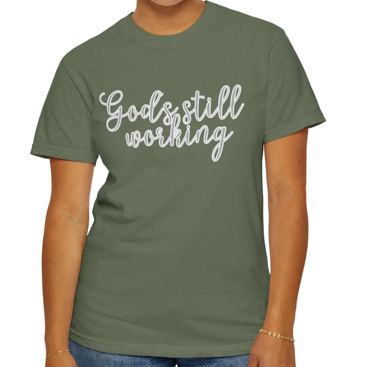 God's Still Working Women's Comfort Colors Tee