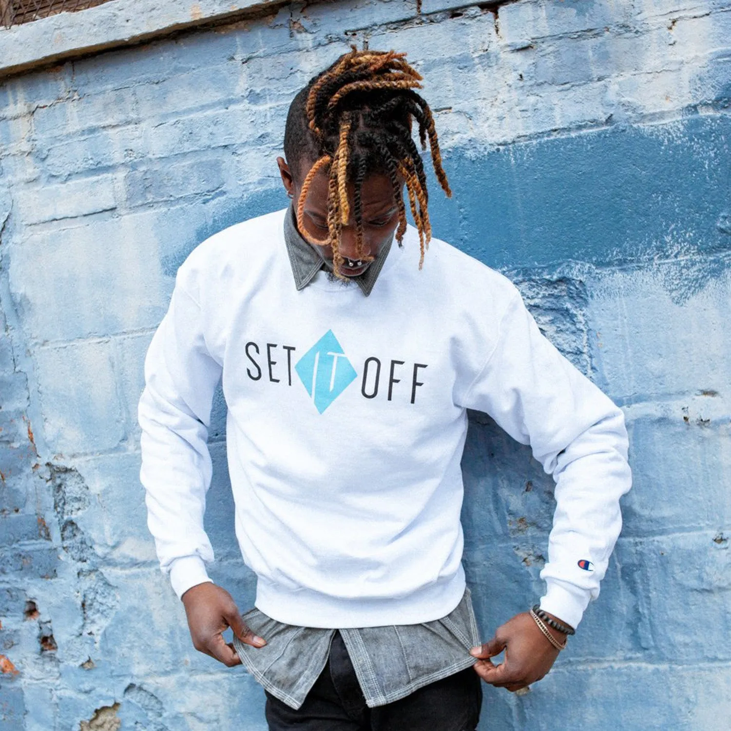Logo • White • Crewneck