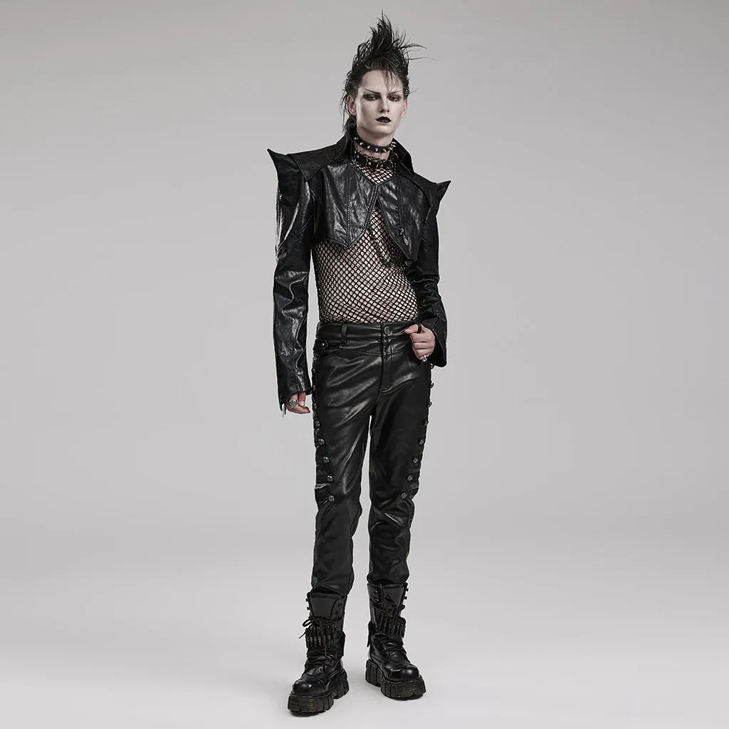 Punk super short faux leather jacket WY-1564PDM