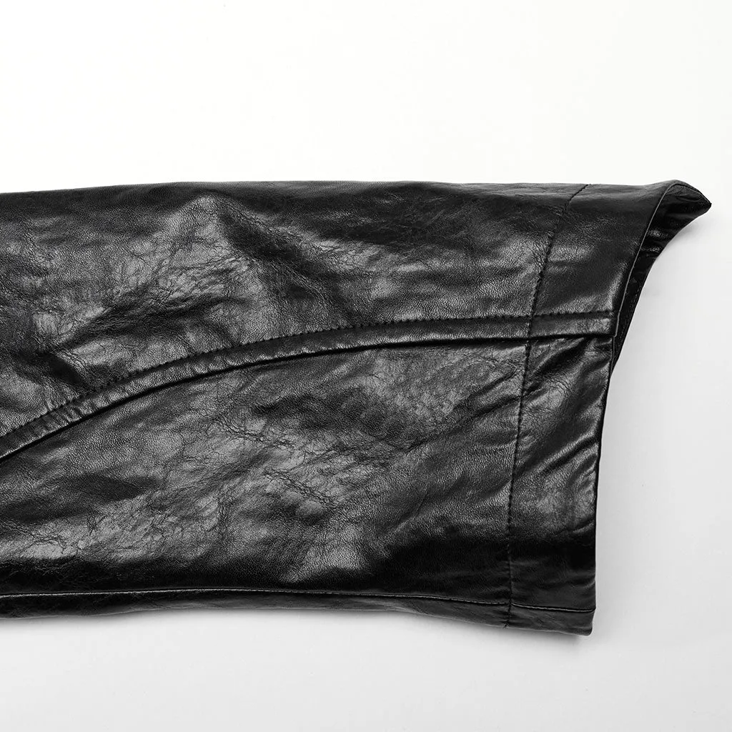Punk super short faux leather jacket WY-1564PDM