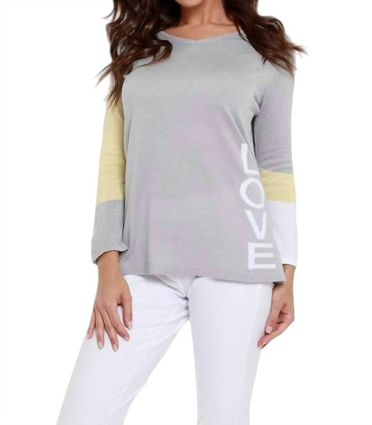 "LOVE ME" V-Neck Top