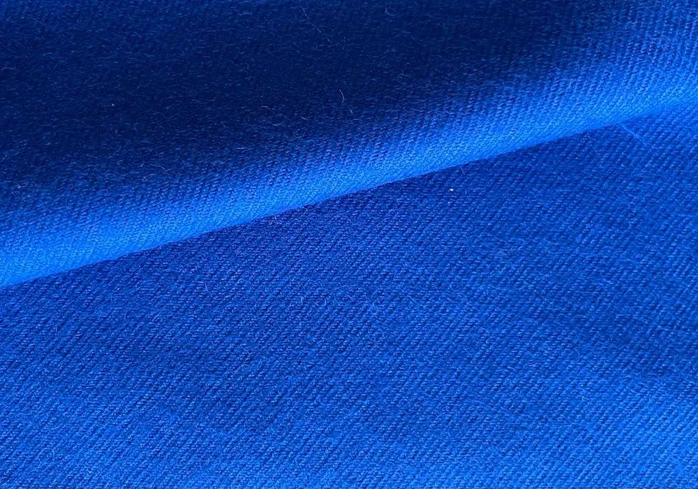 Saturated Royal Blue Virgin Wool Flannel (Made in Italy)
