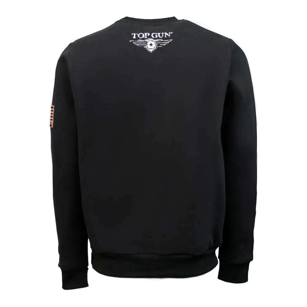Top Gun Defend and Serve Crewneck Sweatshirt Black