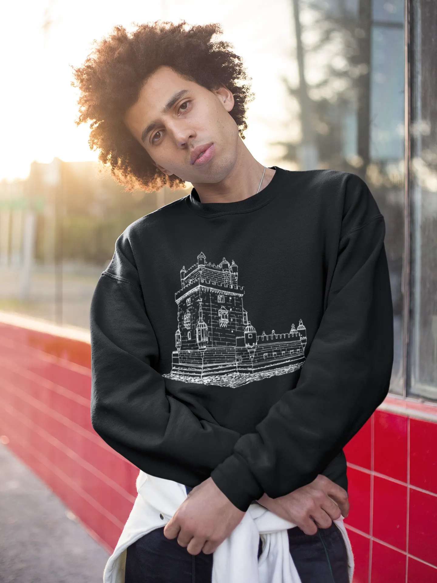 Torre de Belem - Unisex Heavy Blend™ Crewneck Sweatshirt