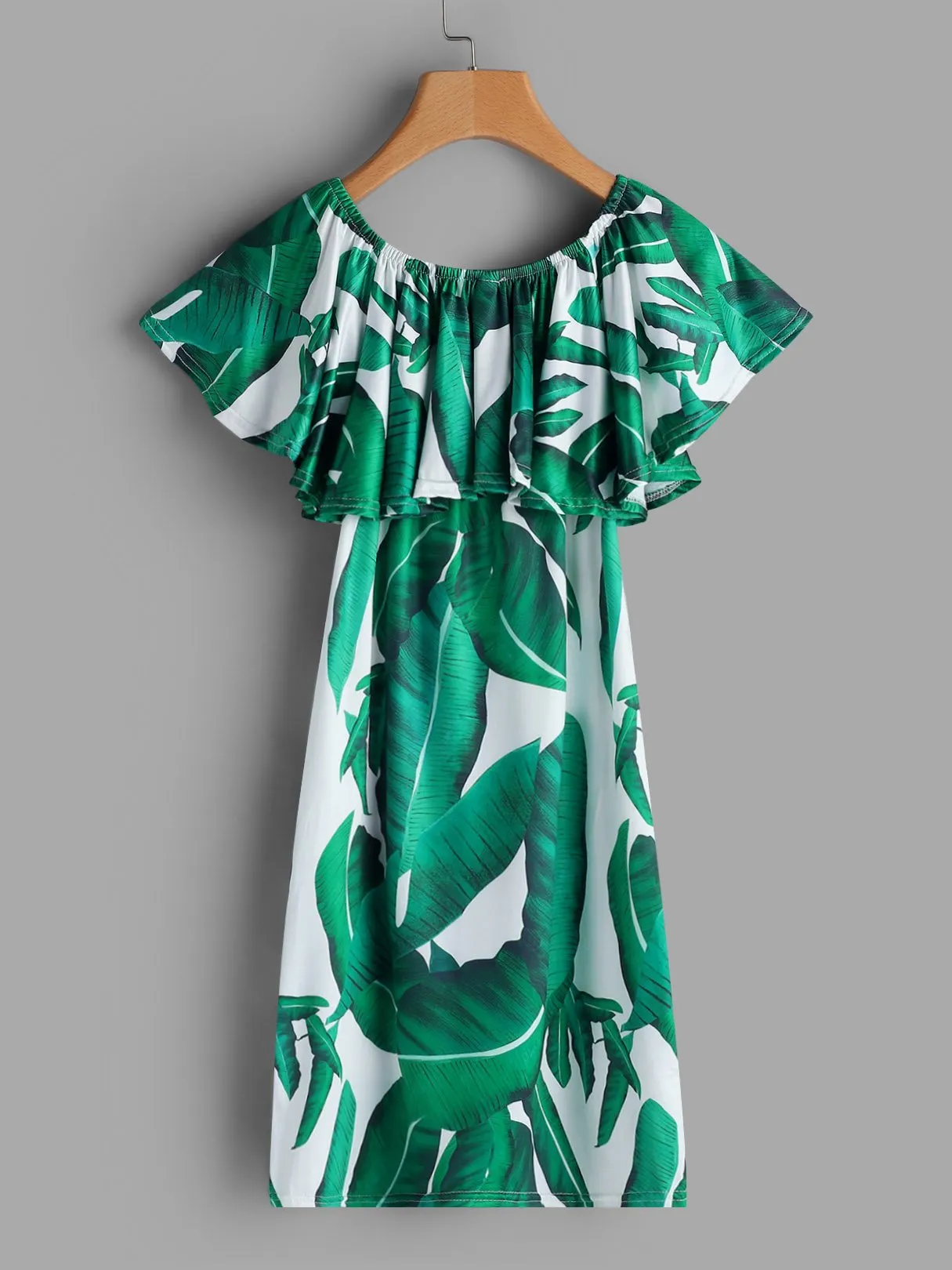 Wholesale Off The Shoulder Short Sleeve Floral Print Backless Mini Dress