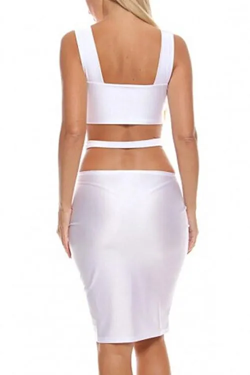 Wholesale Sexy Bodycon Bandage White Dresses
