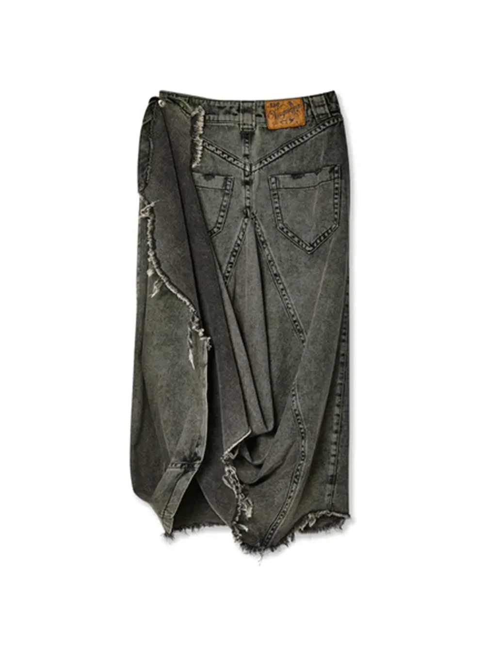 Womens Denim Prom Skirt Woven