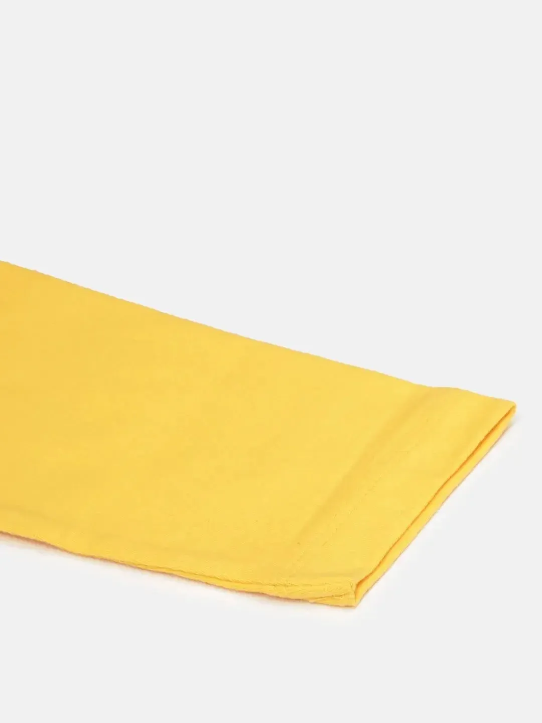 Yellow Construction Full Sleeves Cotton T-shirt